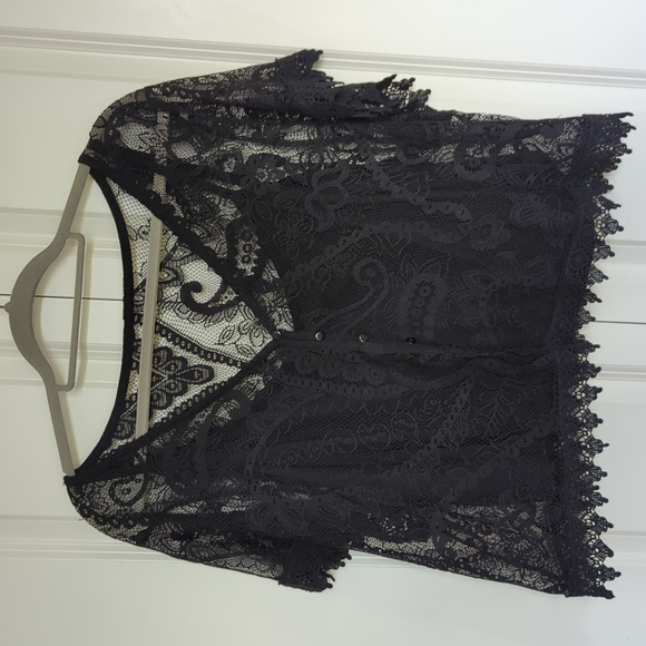 TORRID Black Stretch Lace Set with Top & Skirt SIZE 3 - Picture 4 of 4